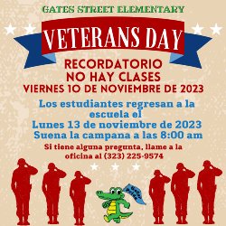 Veterans Day - No school 